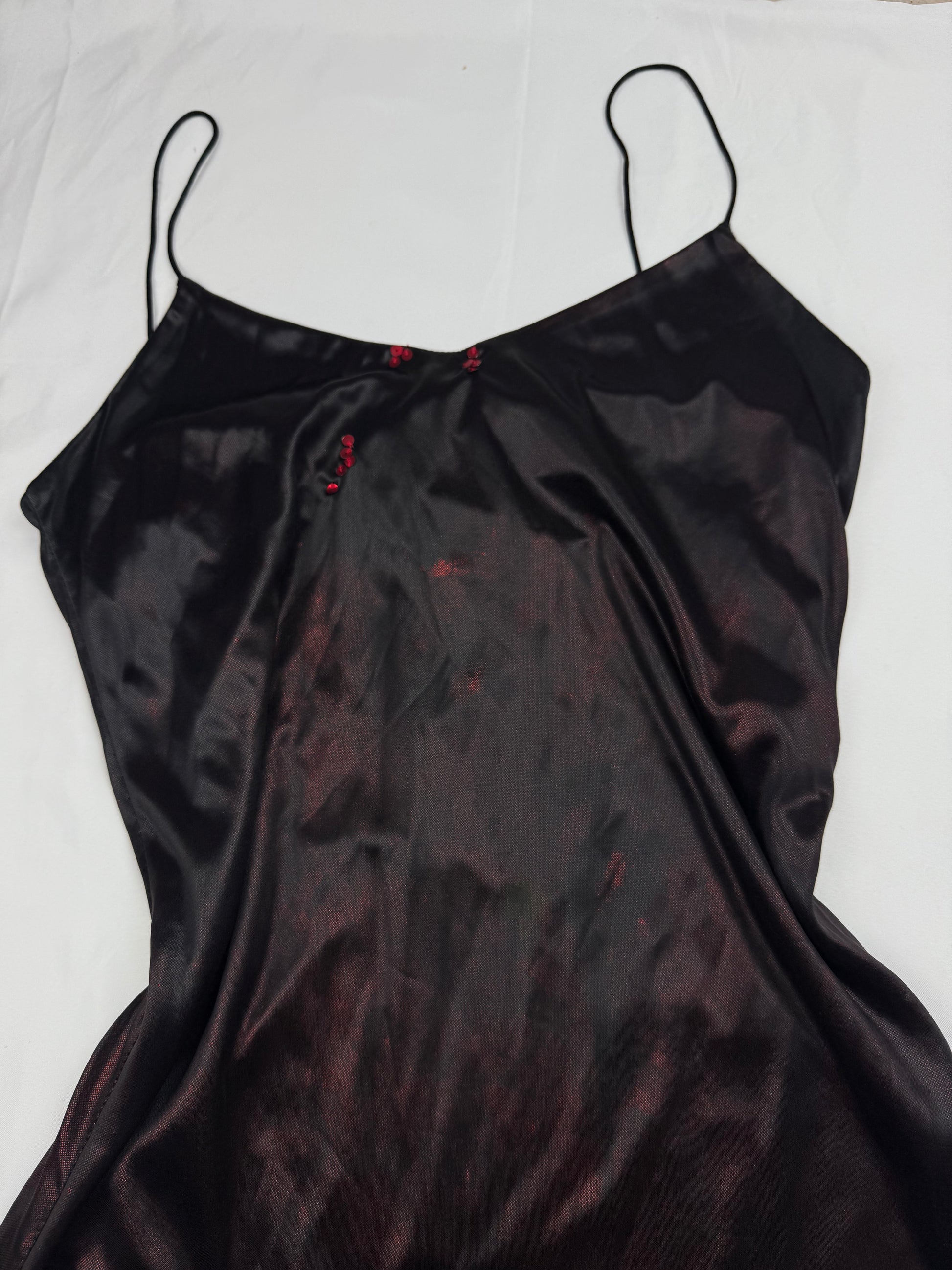 Red metallic mini dress (S/M)