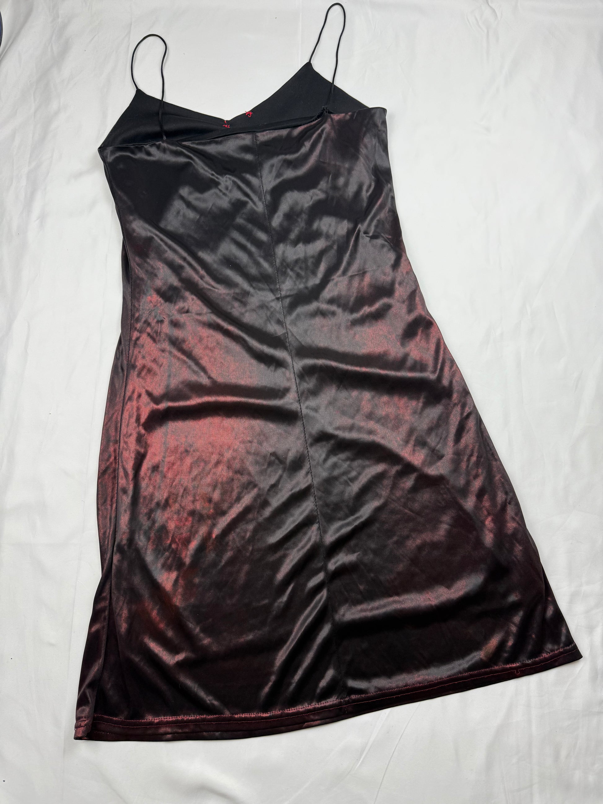 Red metallic mini dress (S/M)