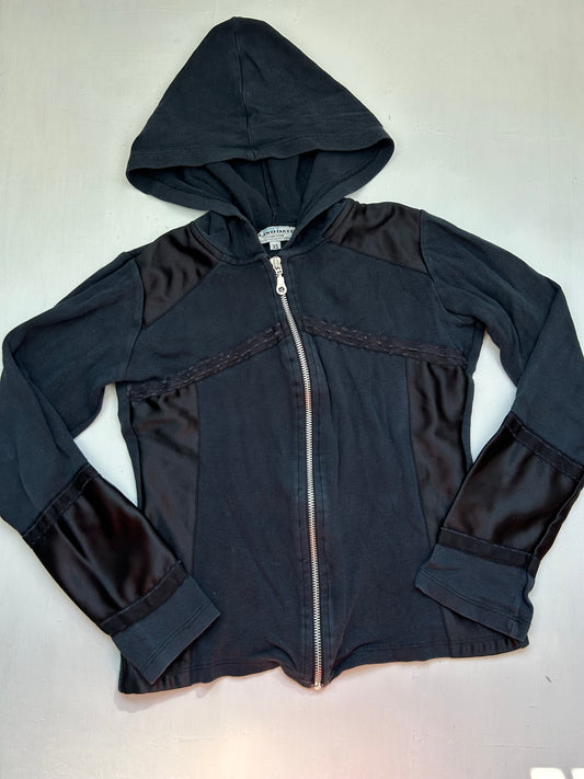 Black zip up hoodie (XS)