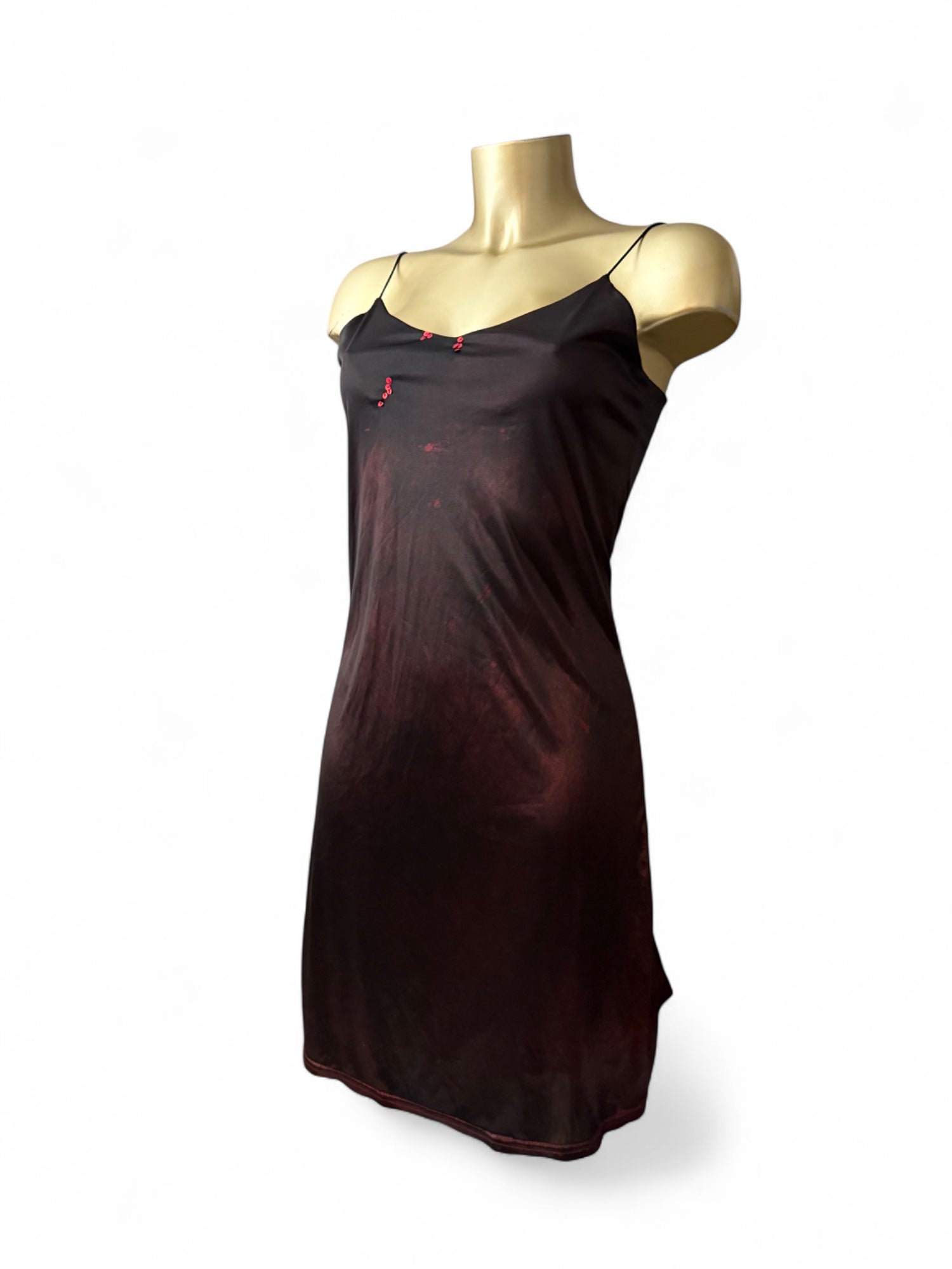 Red metallic mini dress (S/M)