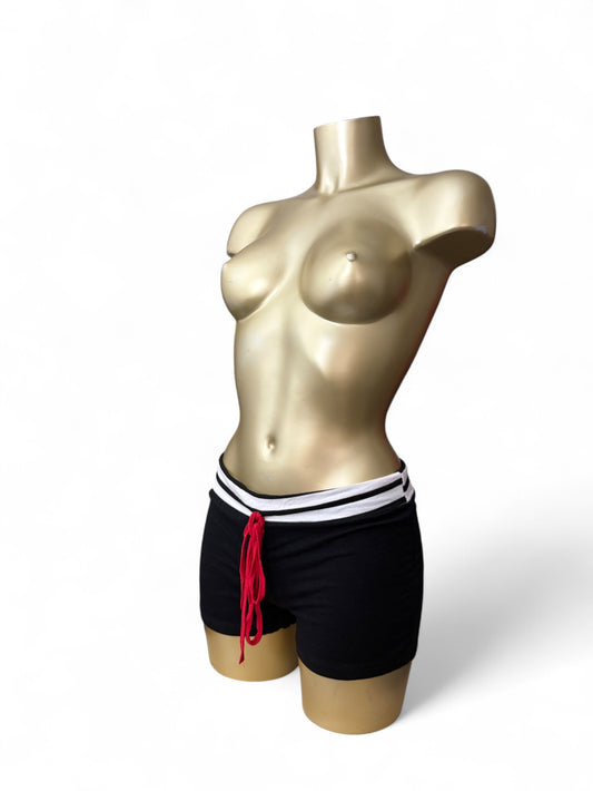 Black  low rise mini short (S/M)
