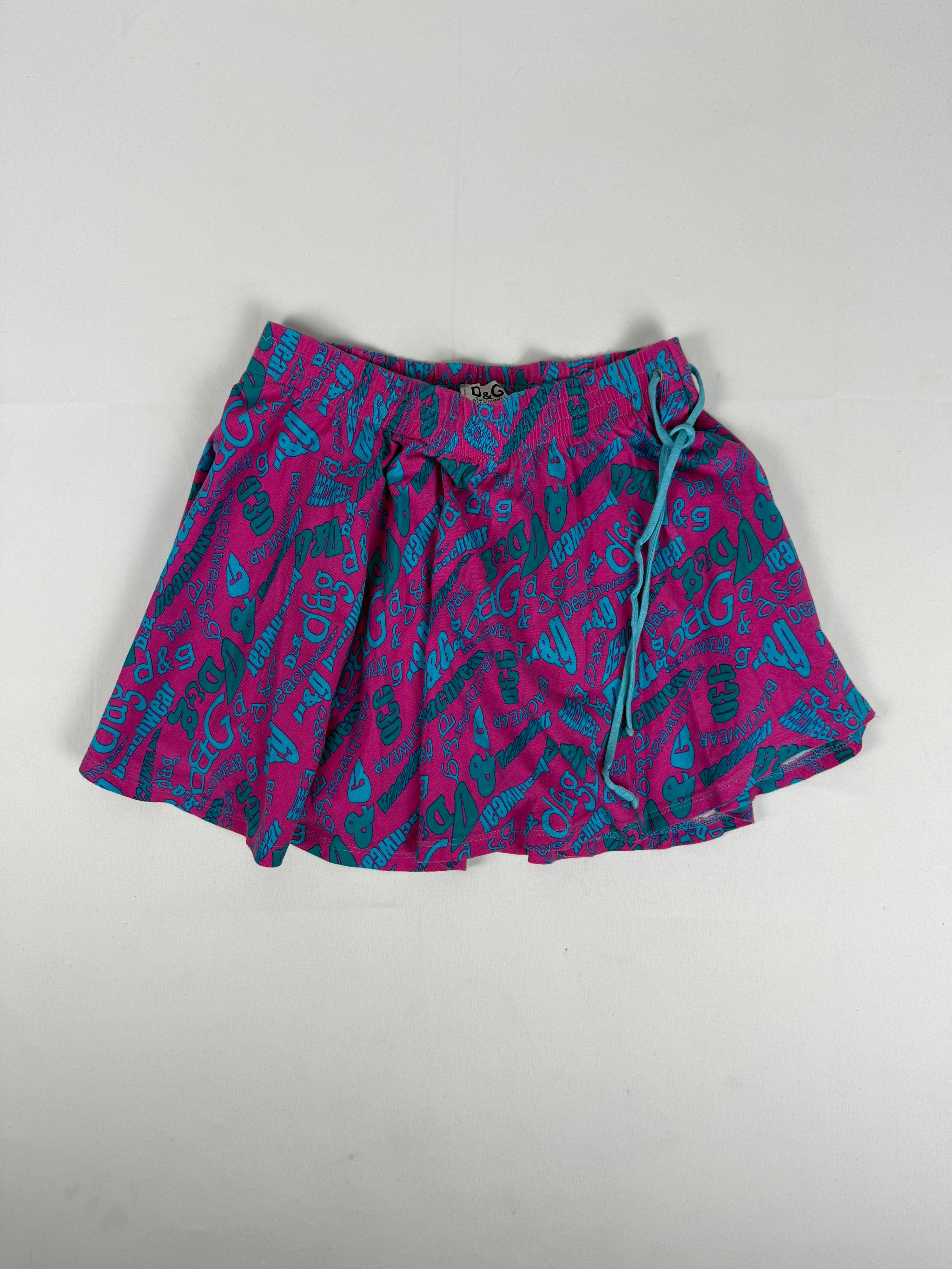 Purple low rise beachwear mini skirt (XS)