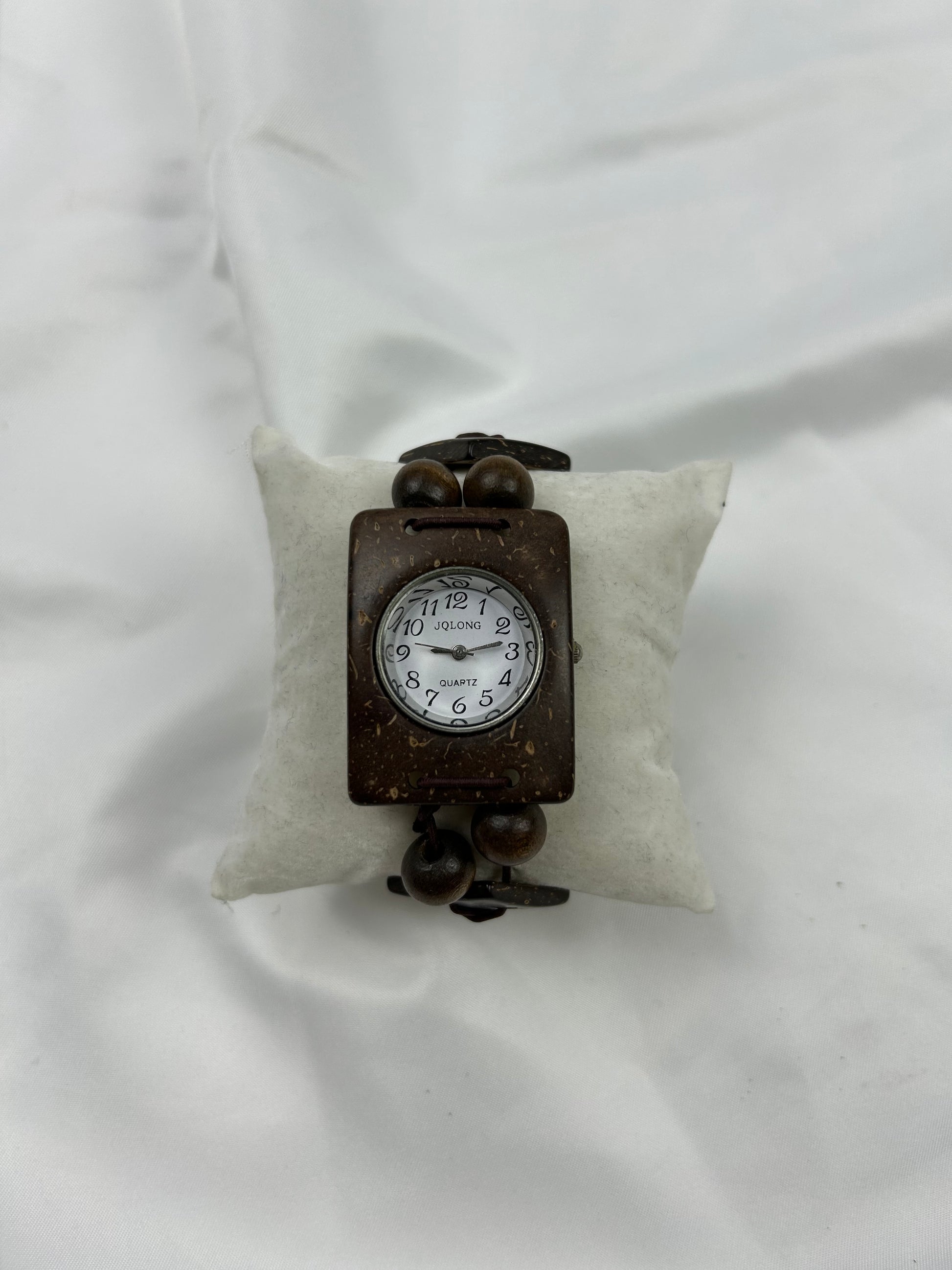 Vintage brown wood bracelet watch jewelry