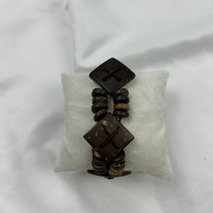 Vintage brown wood bracelet watch jewelry