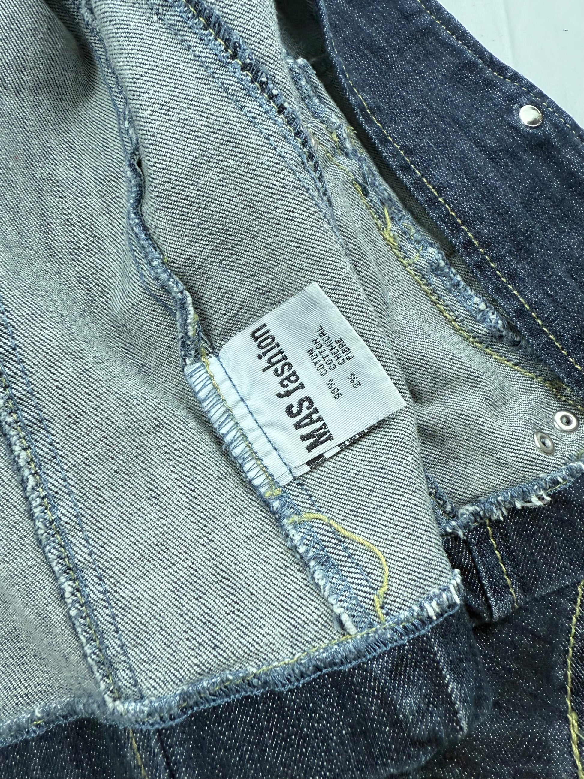 Blue denim tight fit office blazer jacket (XS/S)