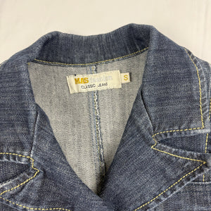 Blue denim tight fit office blazer jacket (XS/S)