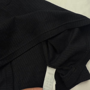 Black cotton ribbed tight fit tee (XL)