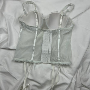 White mesh babydoll corset top (S)