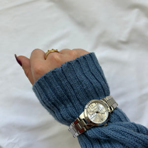 Vintage silver  inox bracelet jewelry watch