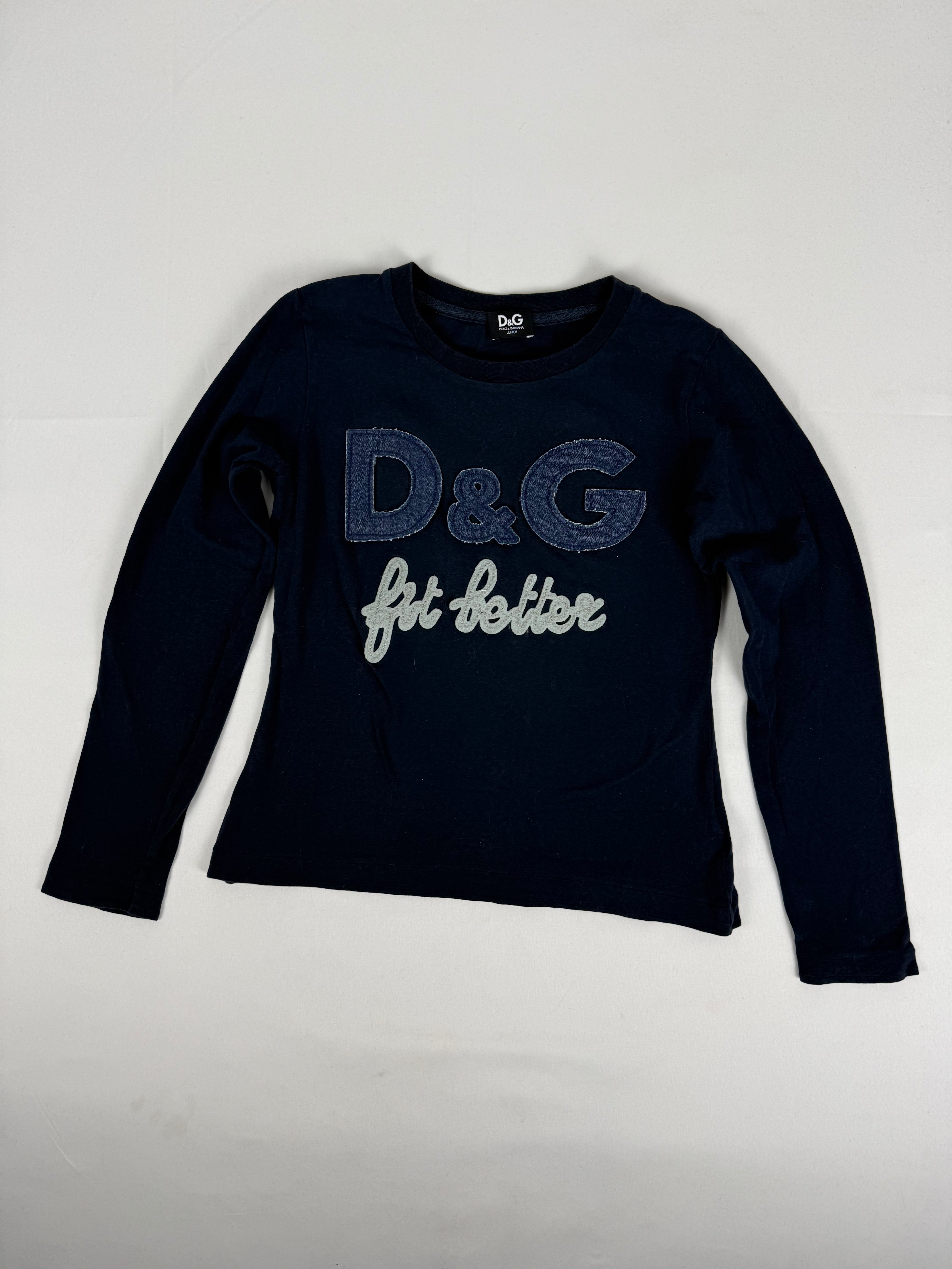 Navy cotton long sleeves top (XS/S)