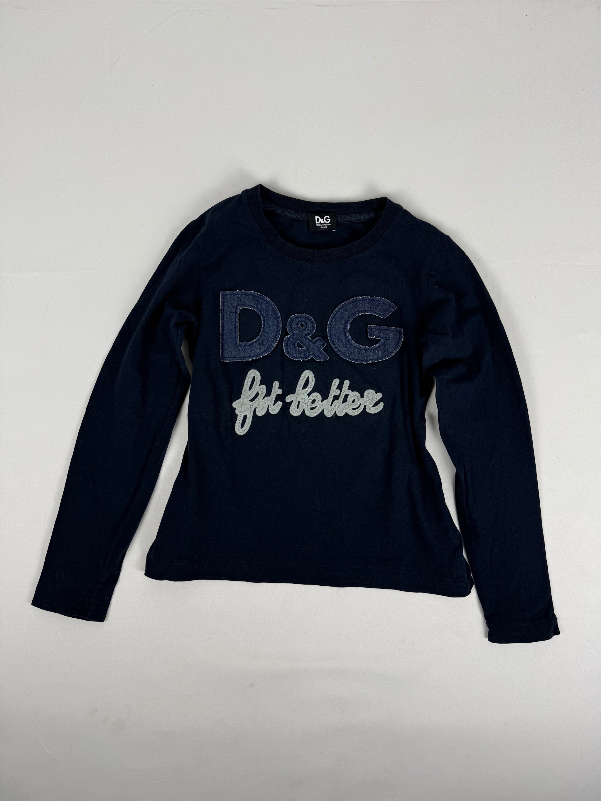 Navy cotton long sleeves top (XS/S)