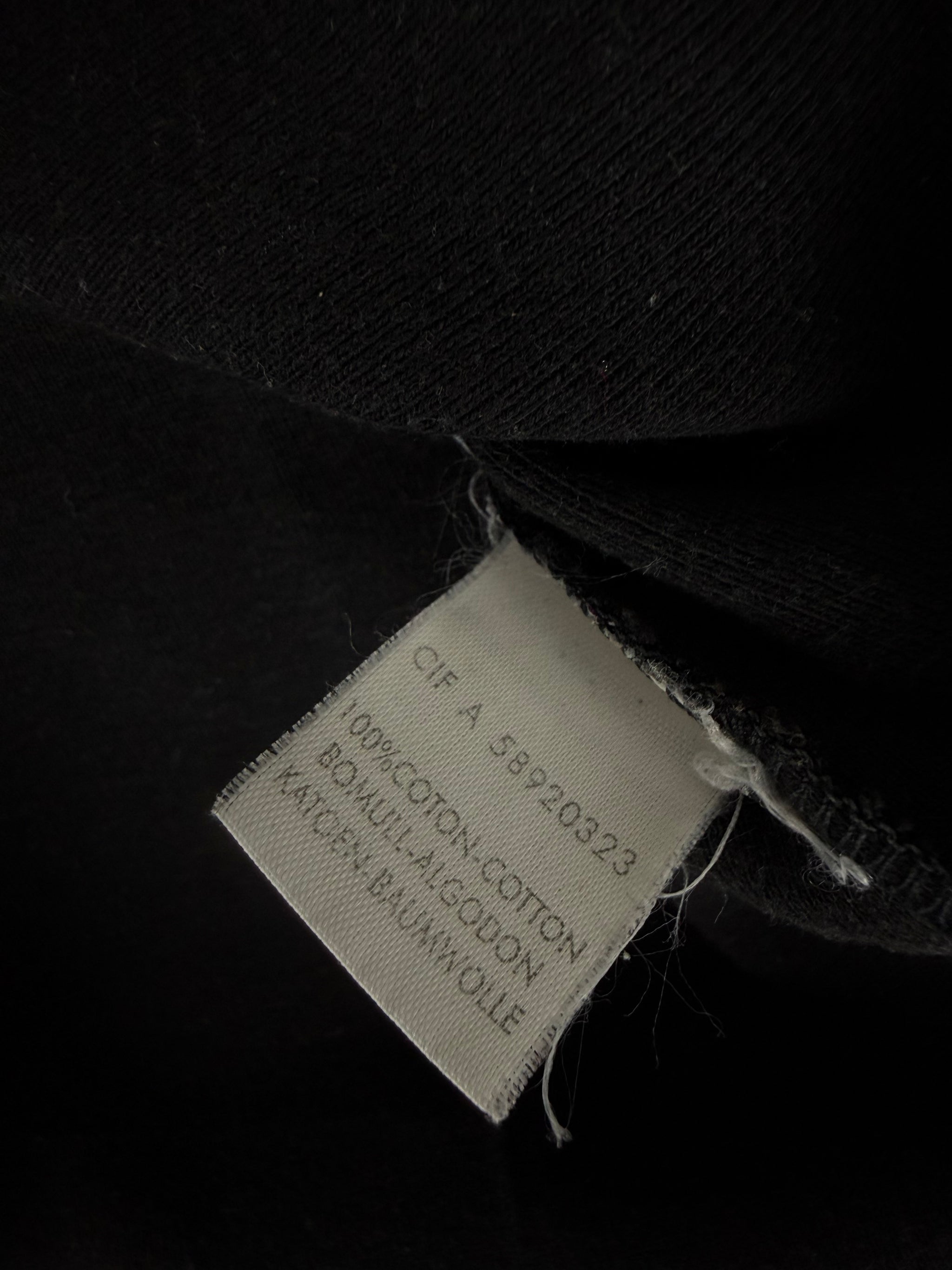 Black graphic cotton top (M)