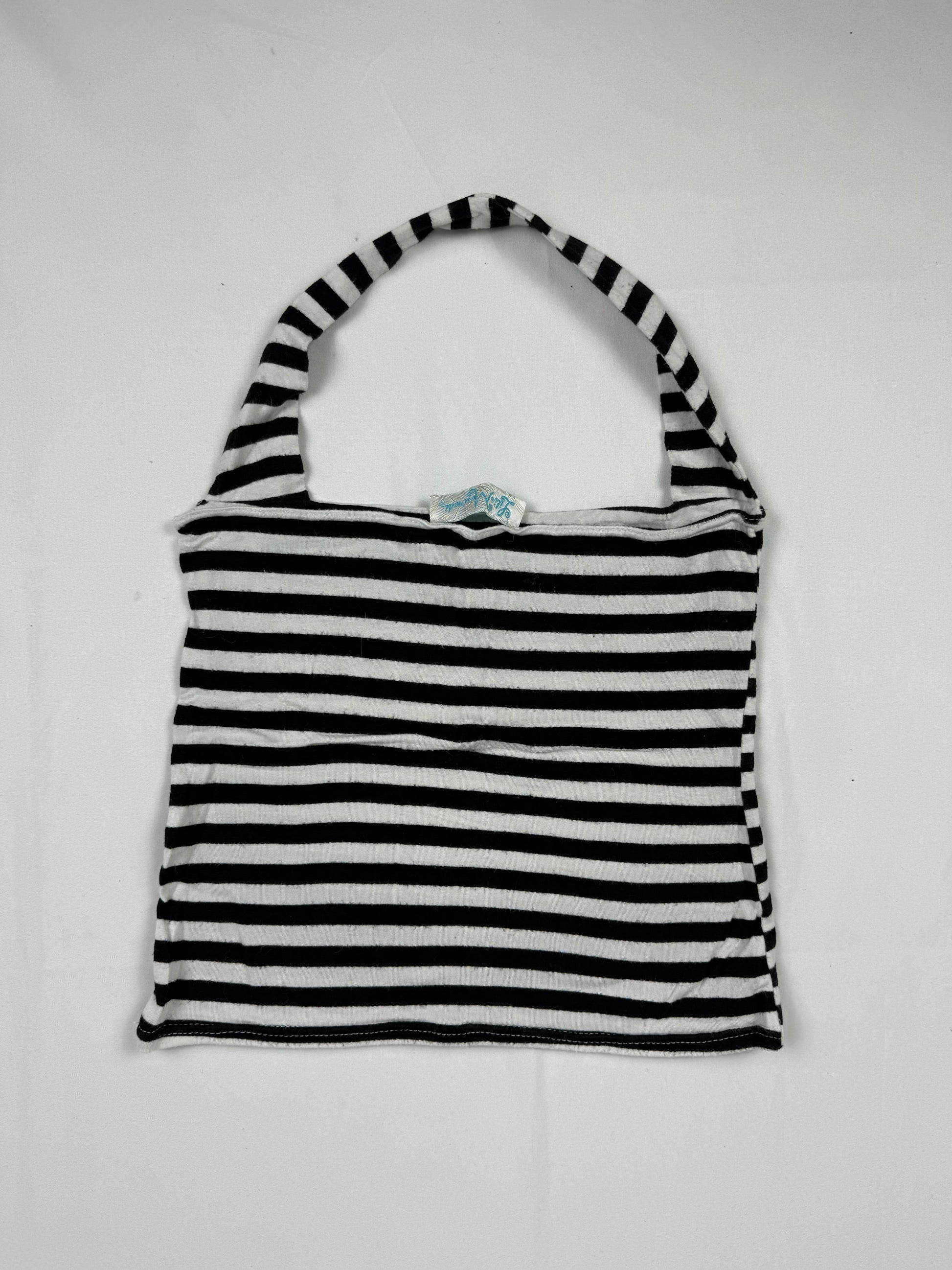 Black & white stretchy halter top (XS)