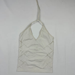 White tight fit halter top (XS/S)