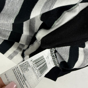 Black striped stretchy turtleneck top (S/M)