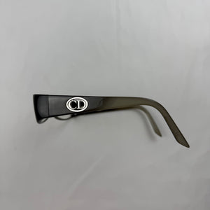 2000s khaki office siren CD logo glasses (no prescription)