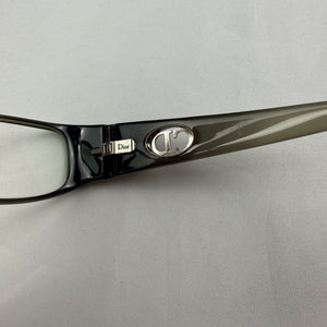 2000s khaki office siren CD logo glasses (no prescription)