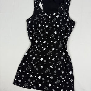 Black stars print 100% cotton tank top (S/M)