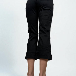 Black low rise capri pants (S)