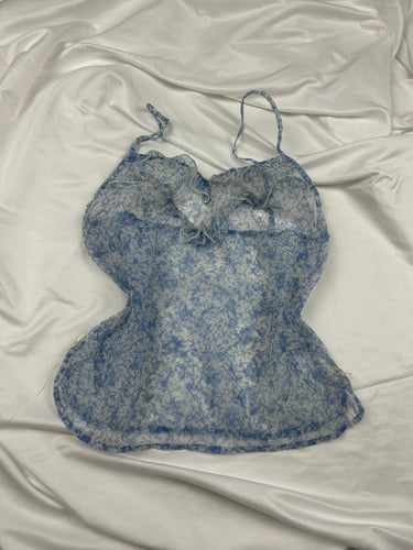 Baby blue mesh cami top (S/M)