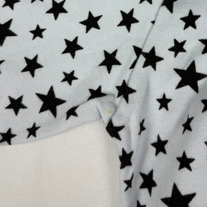 Black & white stars print hoodie (XS)