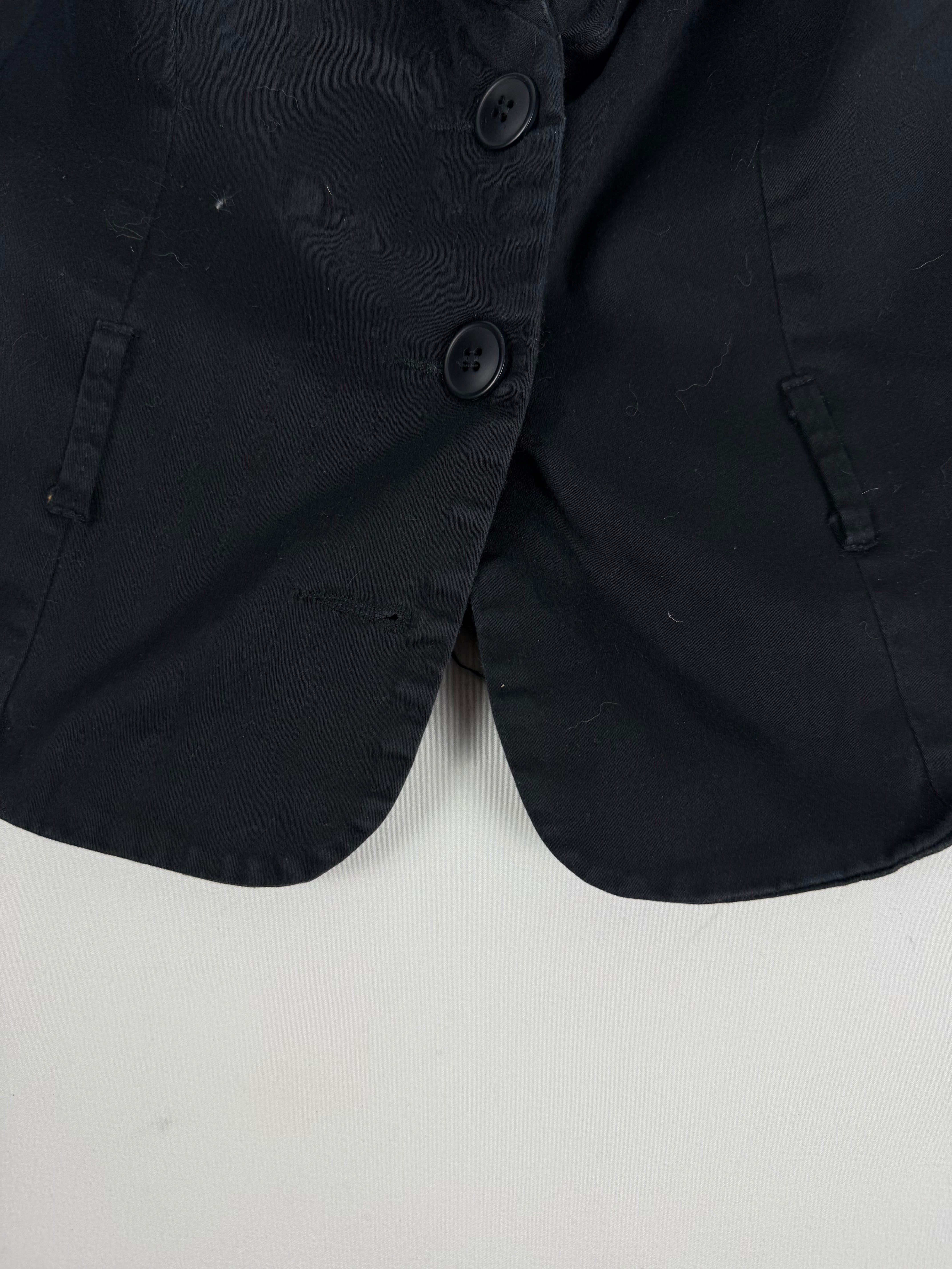 Black waistcoat cotton top (S)
