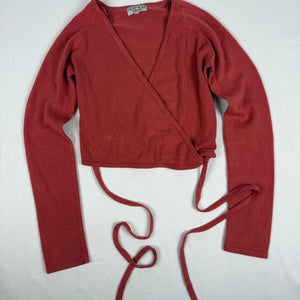 Pink tie up cardigan jumper (S/M)