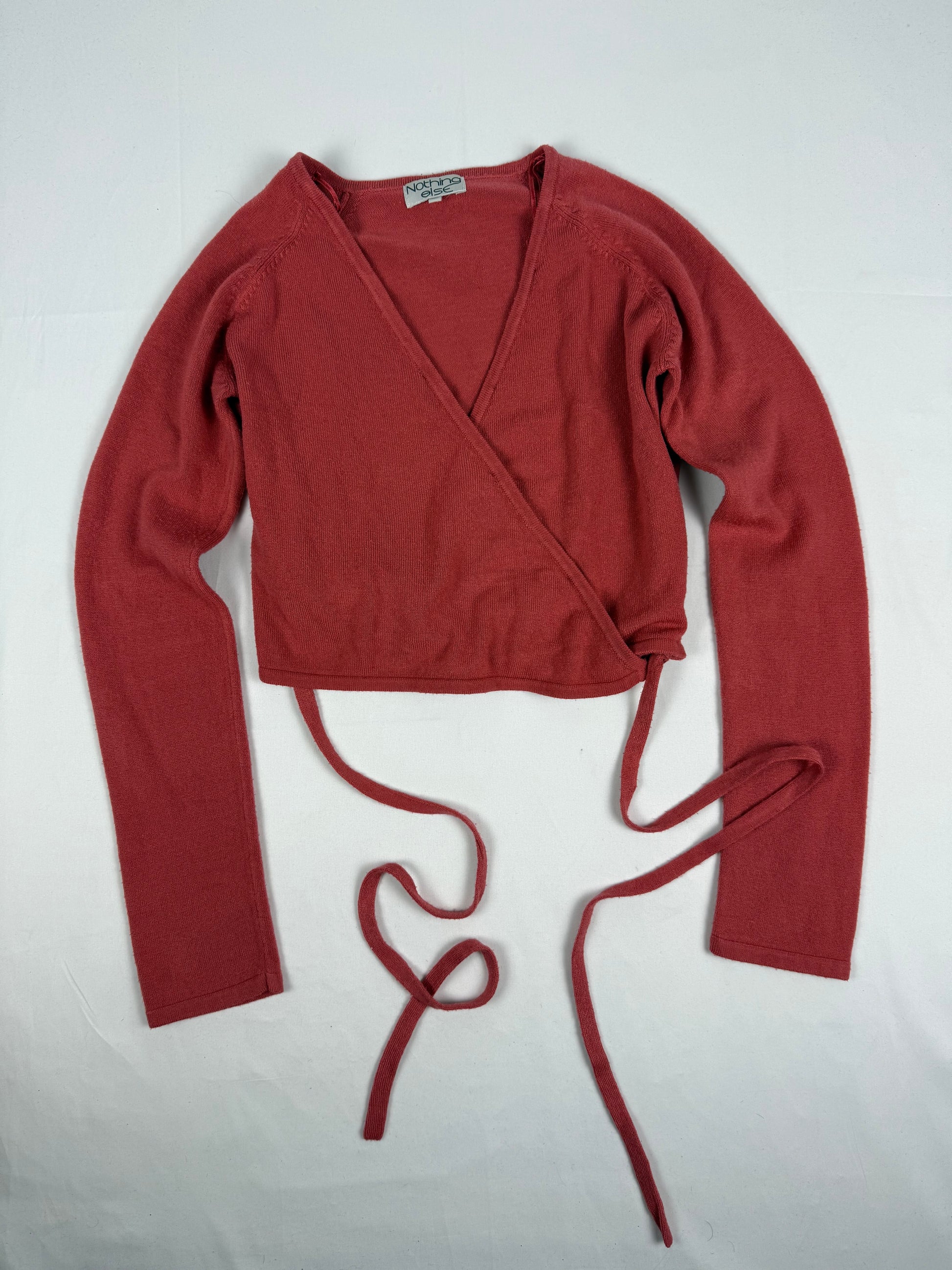 Pink tie up cardigan jumper (S/M)