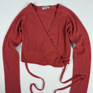 Pink tie up cardigan jumper (S/M)