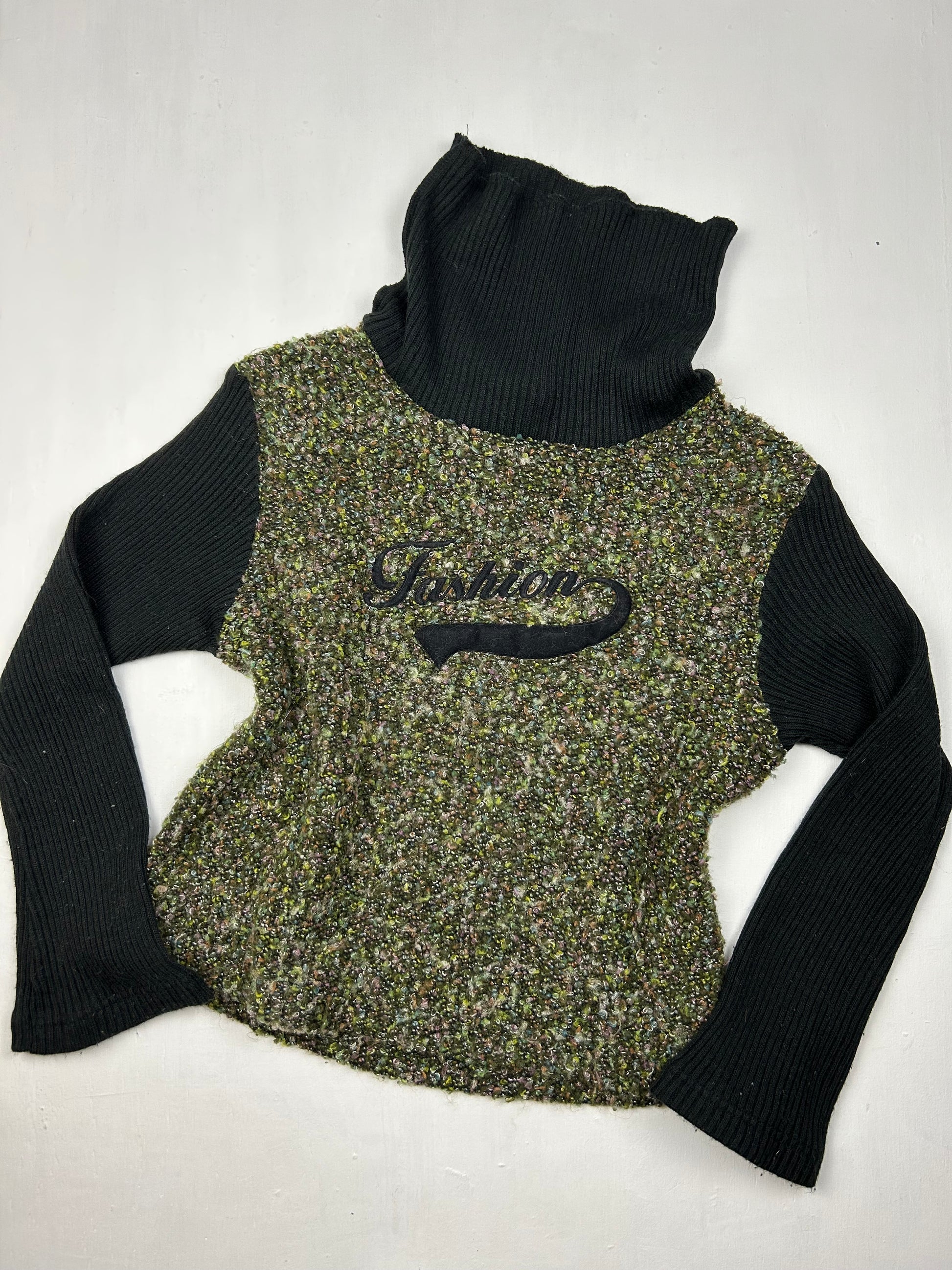 Khaki turtleneck jumper (XS)