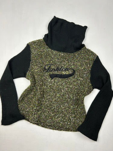 Khaki turtleneck jumper (XS)