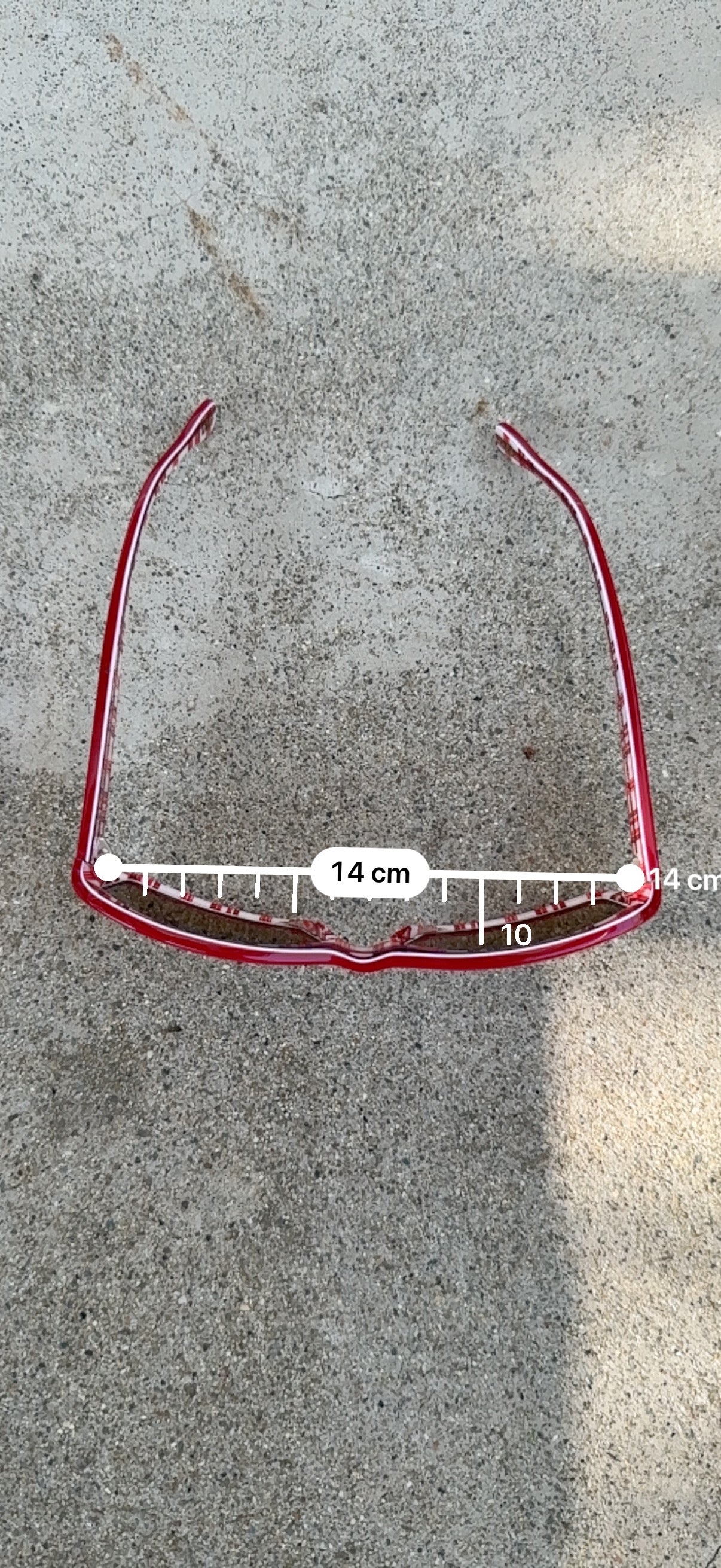 Red check print sunglasses