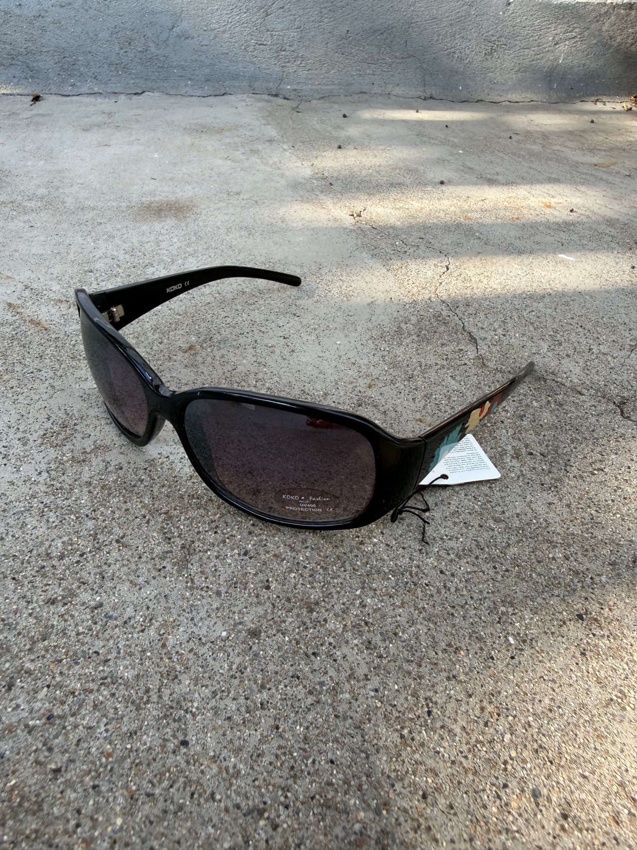 Black floral sunglasses