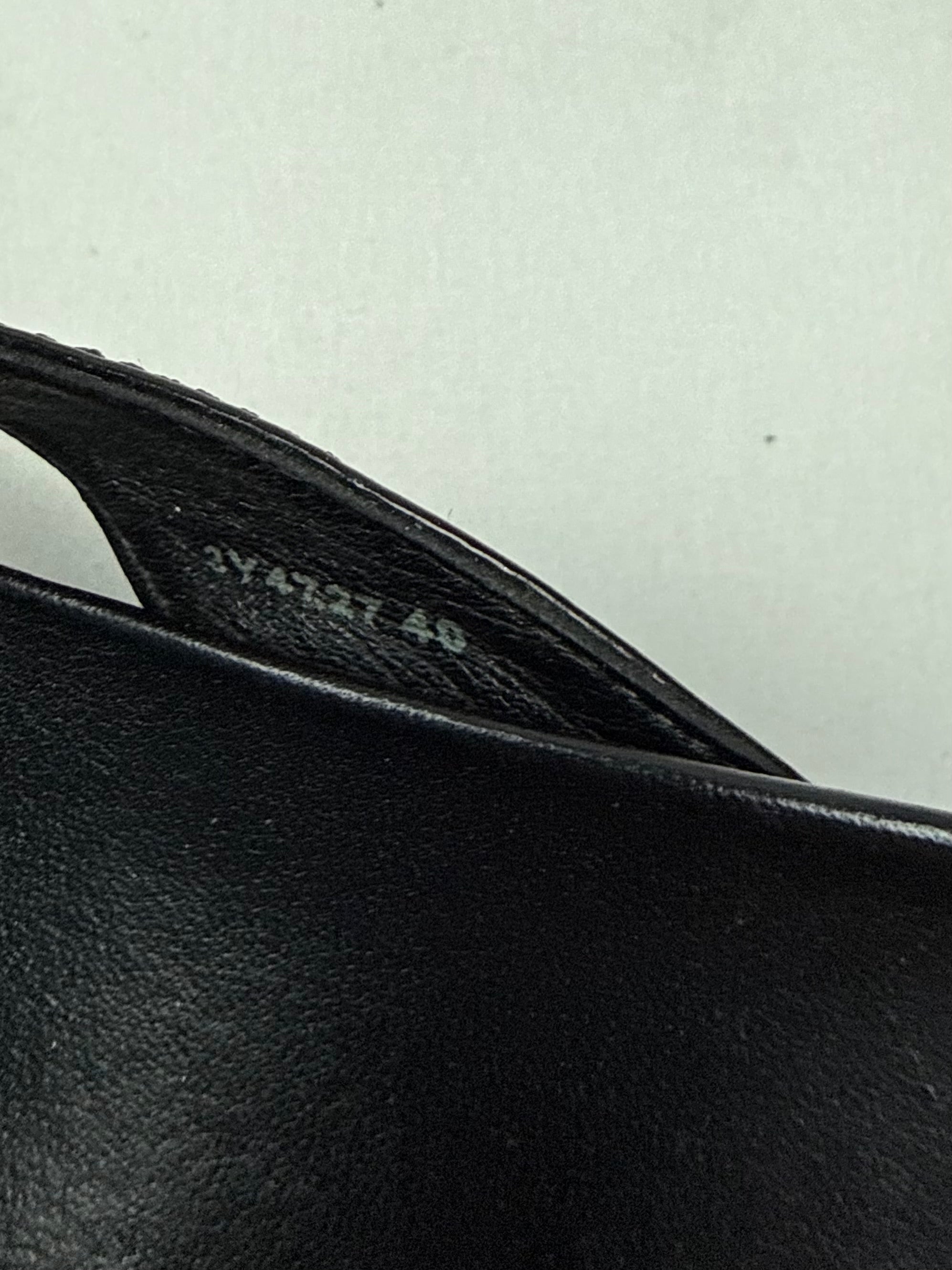 Black thongs wedge heels mules (40)