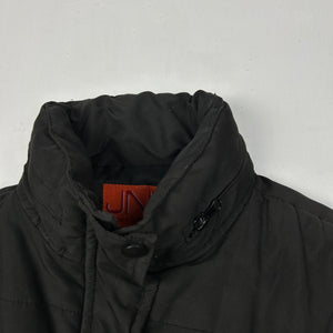 Black zip up puffer jacket (S/M)