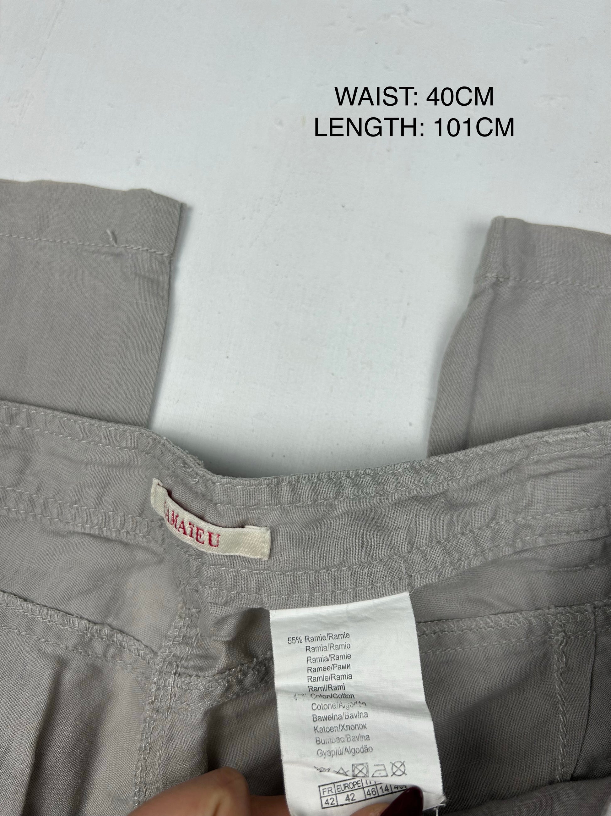 Grey low rise baggy pants (XL)