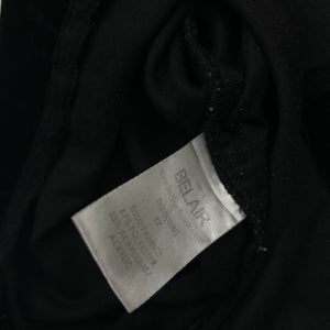 Black velvet cami top (M)