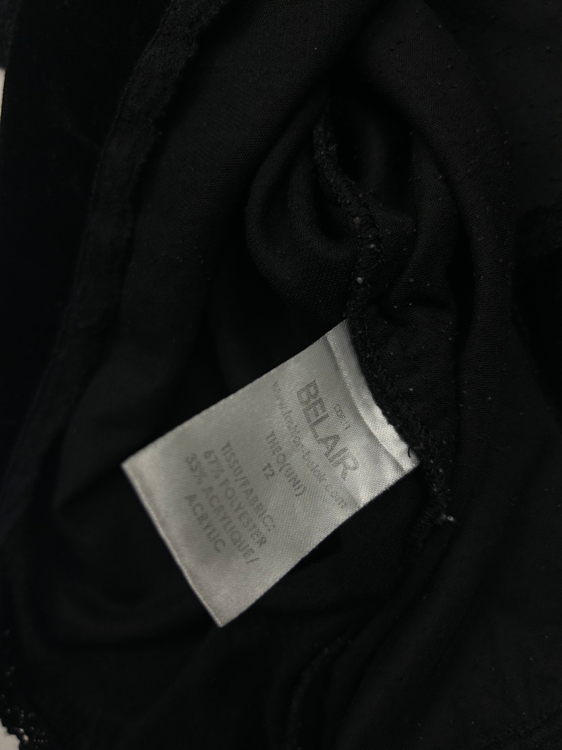 Black velvet cami top (M)