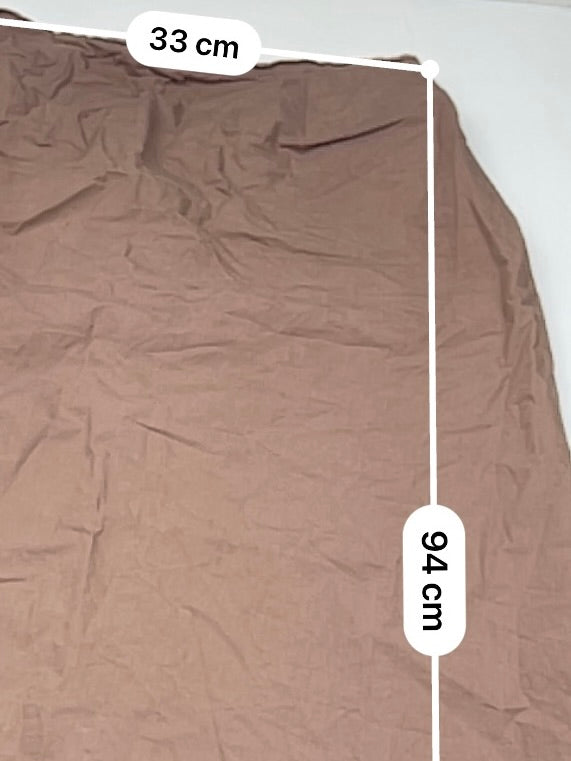 Brown 100% cotton high rise maxi skirt (S)