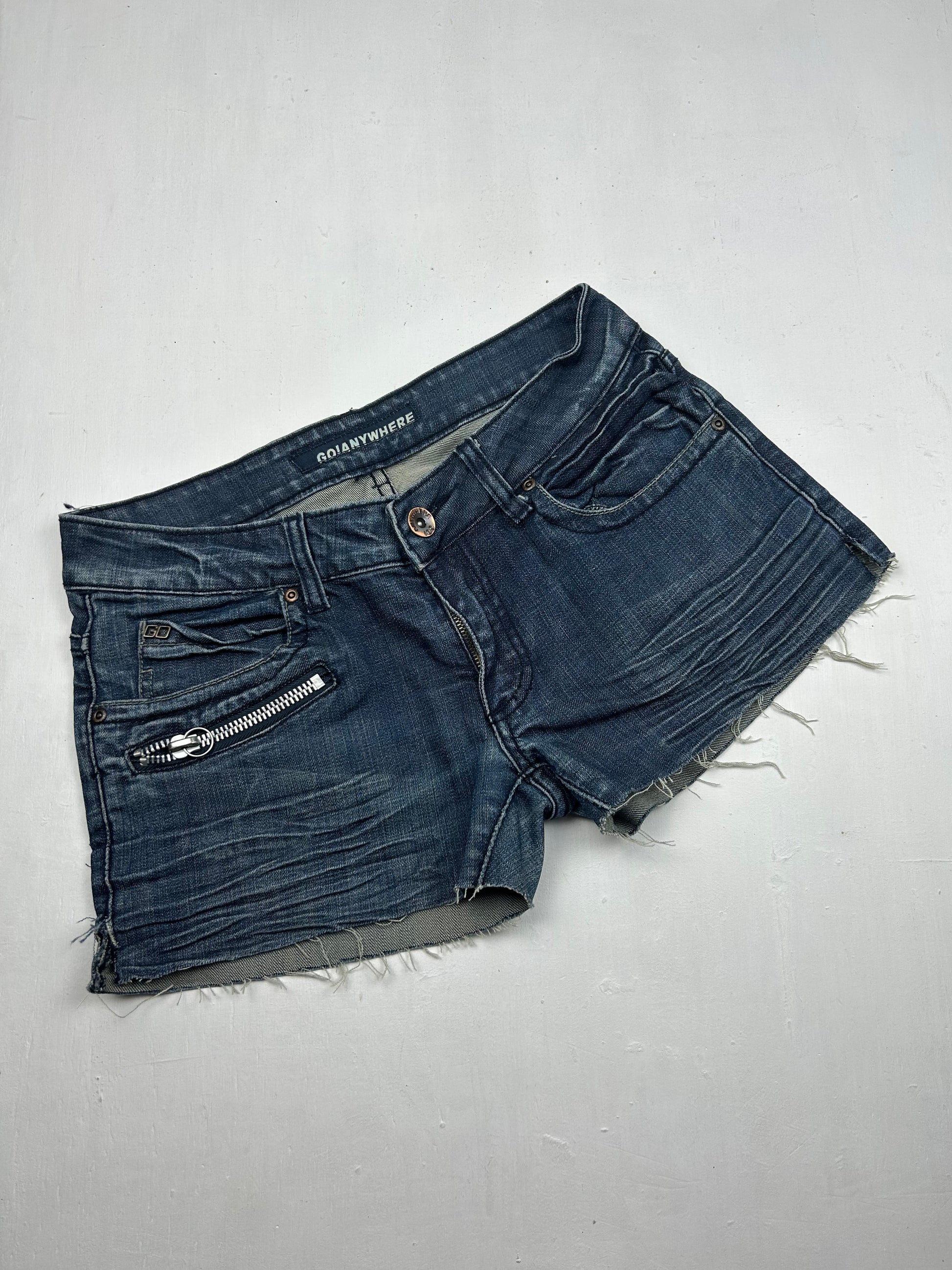 Denim navy  low rise mini short (S)