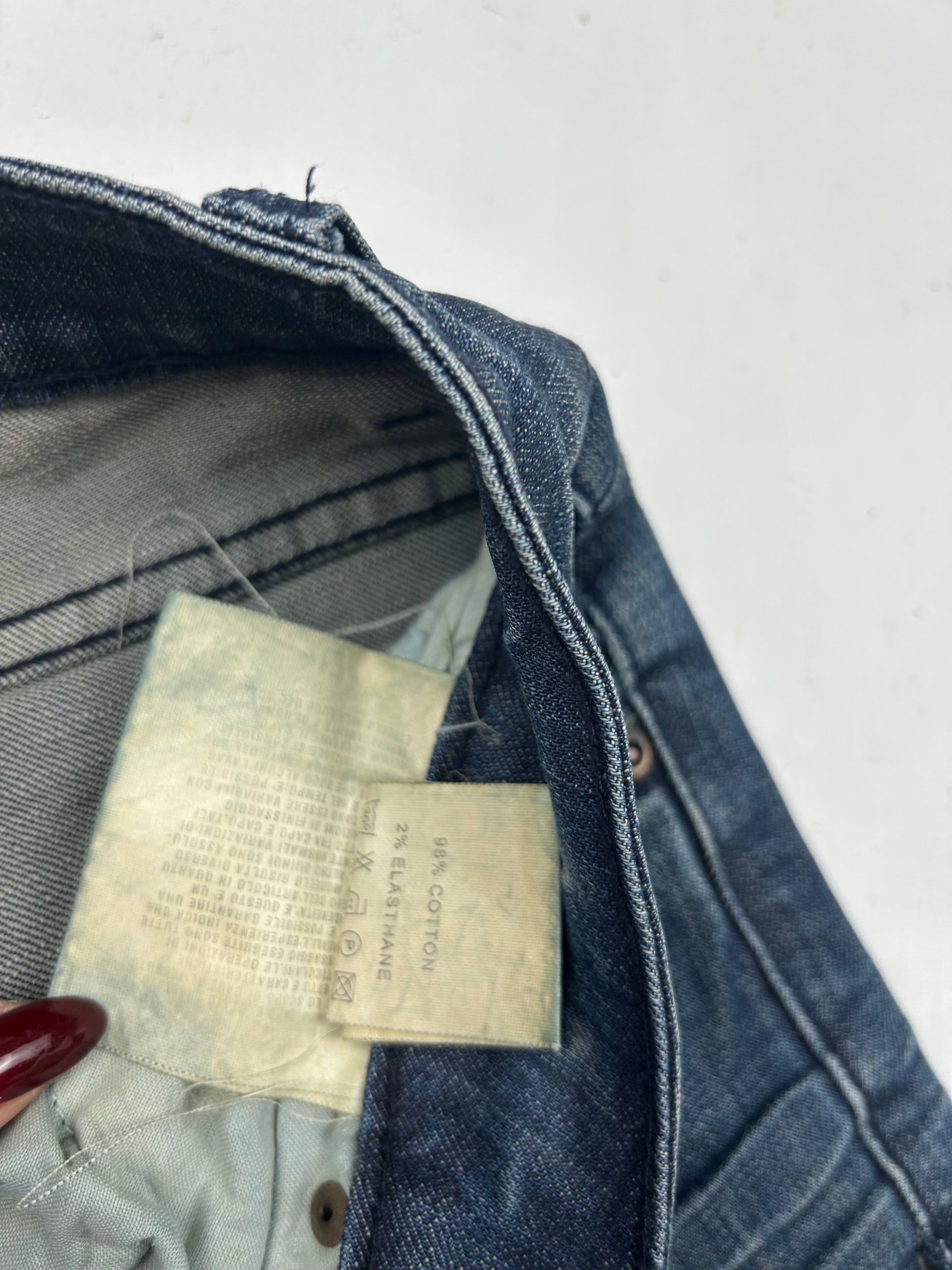 Denim navy  low rise mini short (S)