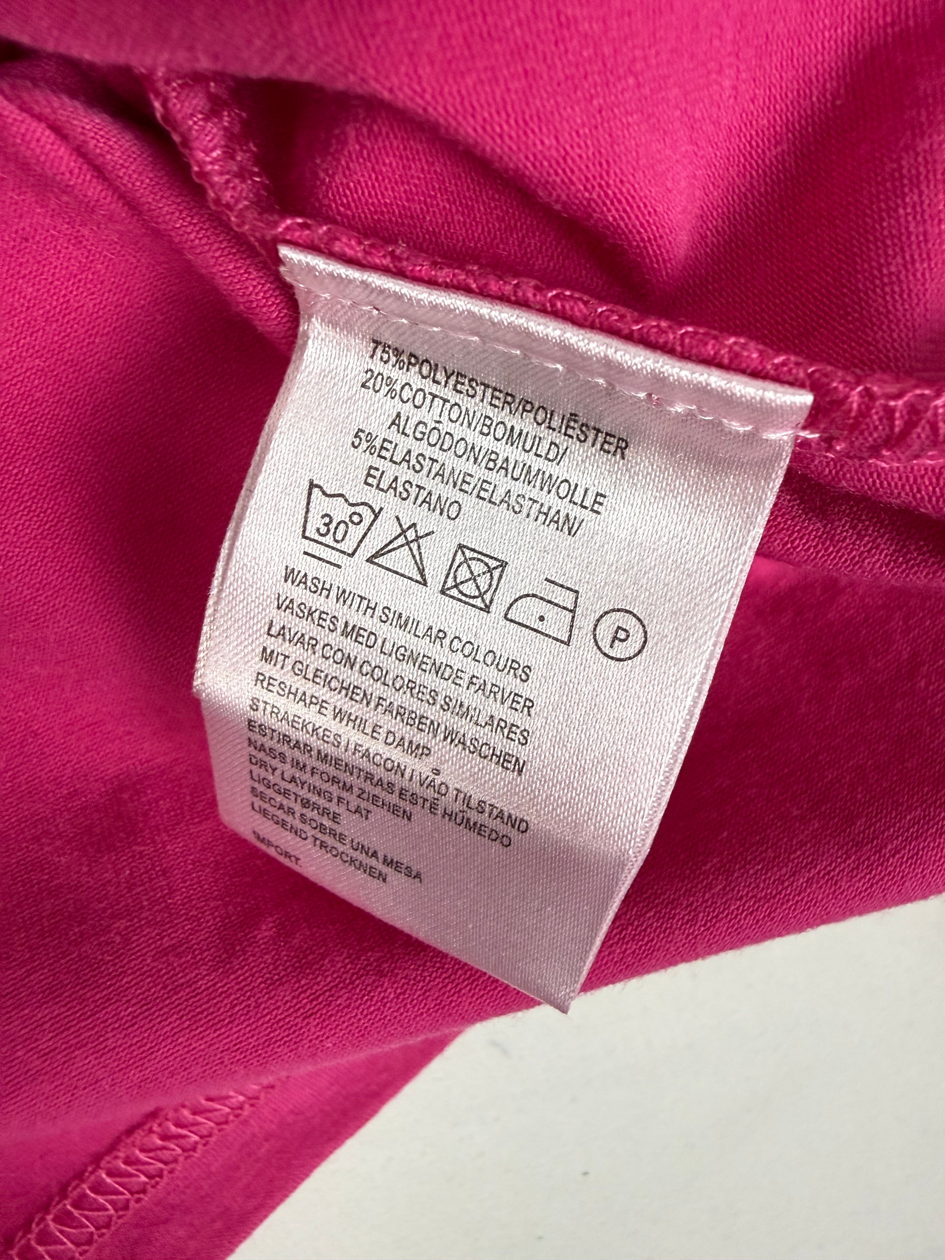 Pink turtleneck off shoulder long sleeves top (M)