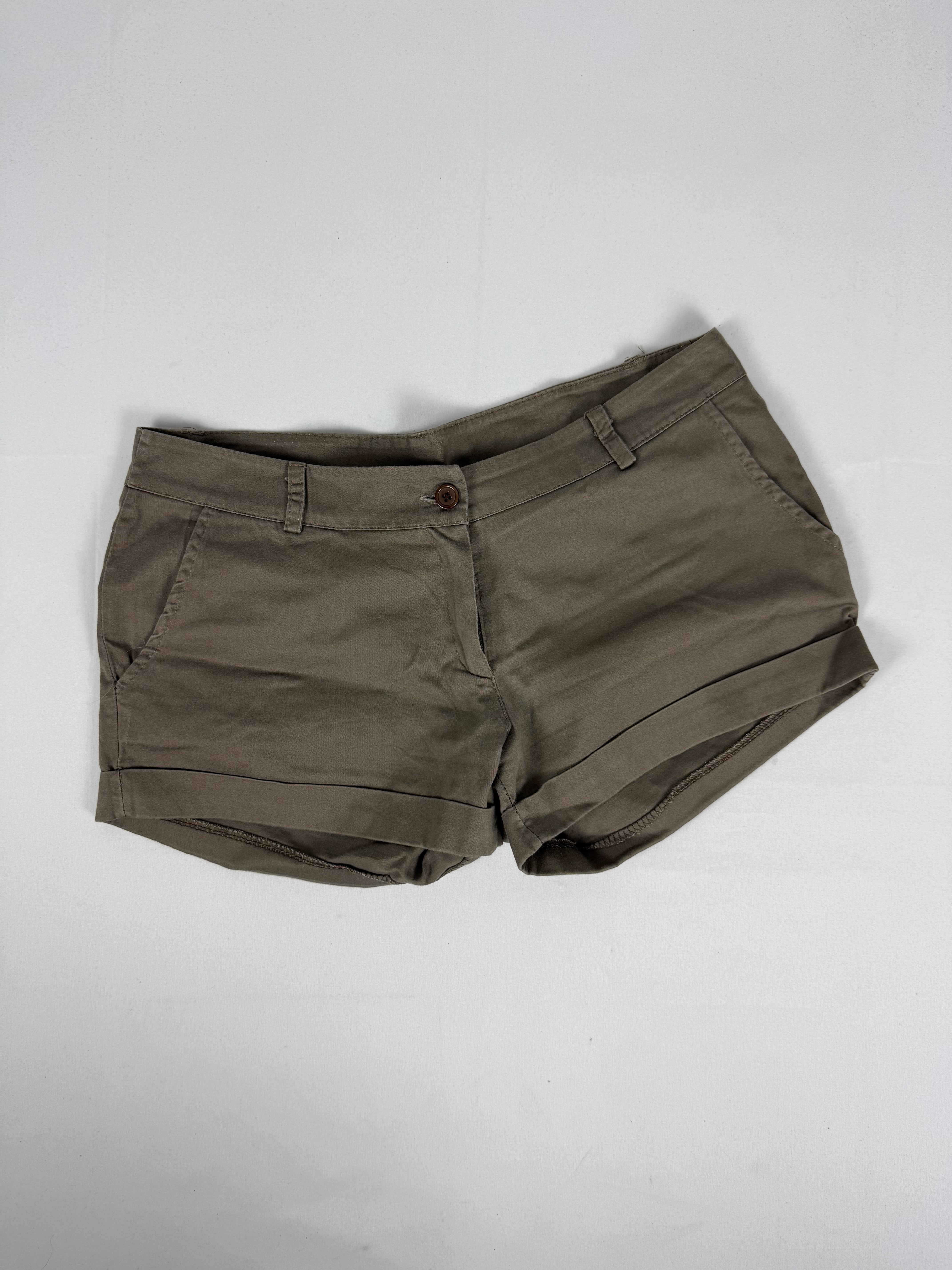 Khaki low rise mini short (M)