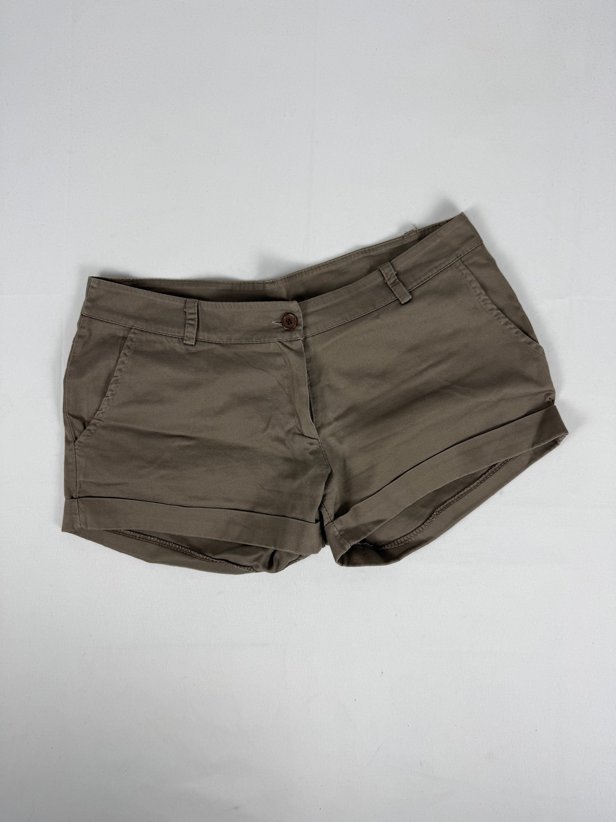 Khaki low rise mini short (M)
