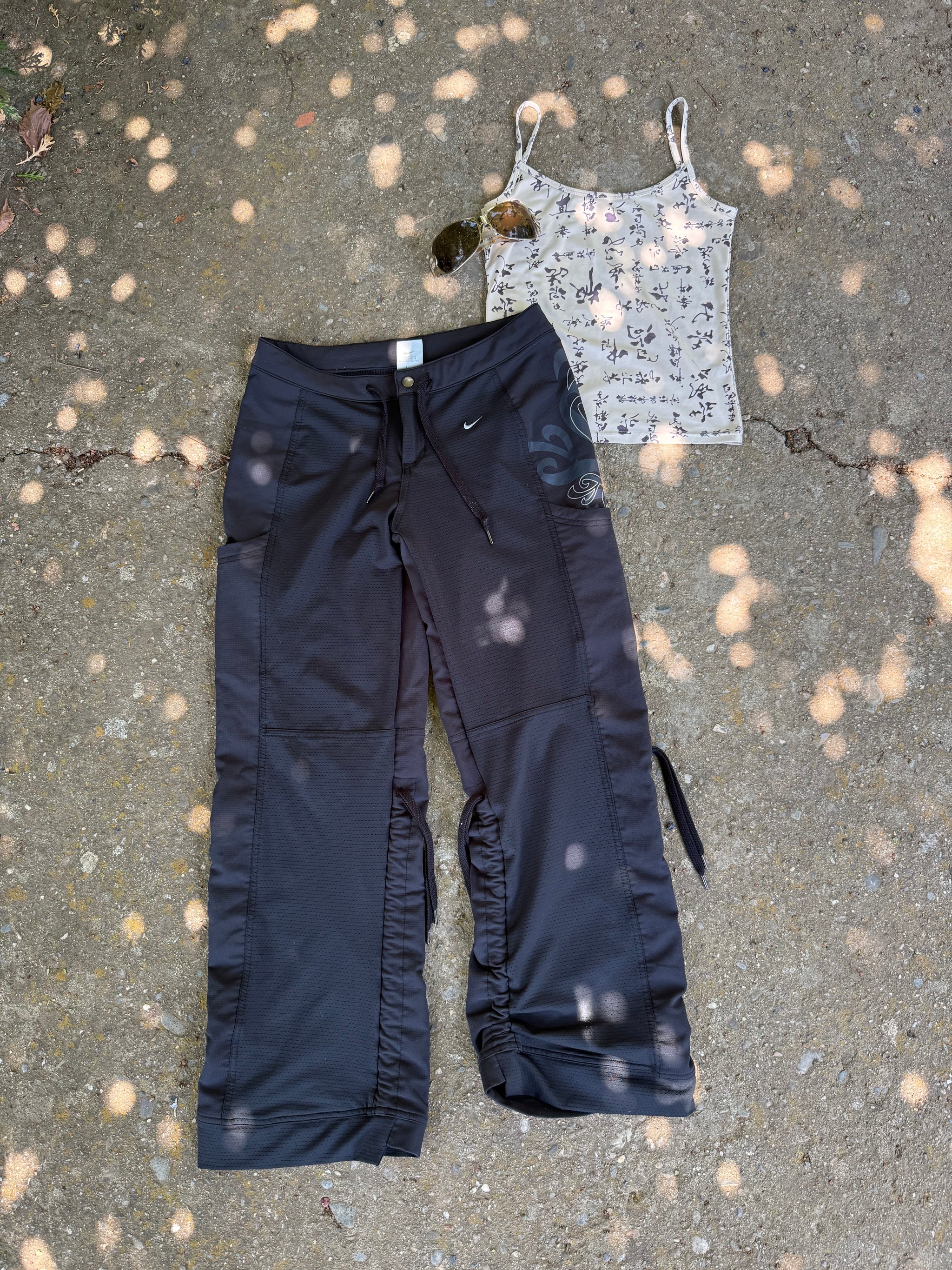 Beige graphic cami top (S)
