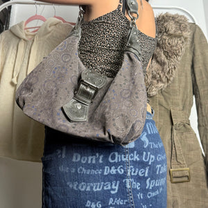 Brown buckle belt besace shoulder bag (20x35cm)