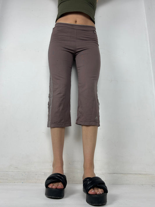 Brown low rise capri pants (S)