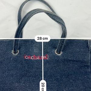 Navy denim mini handbag