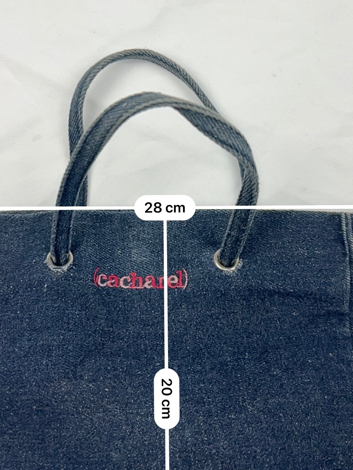 Navy denim mini handbag