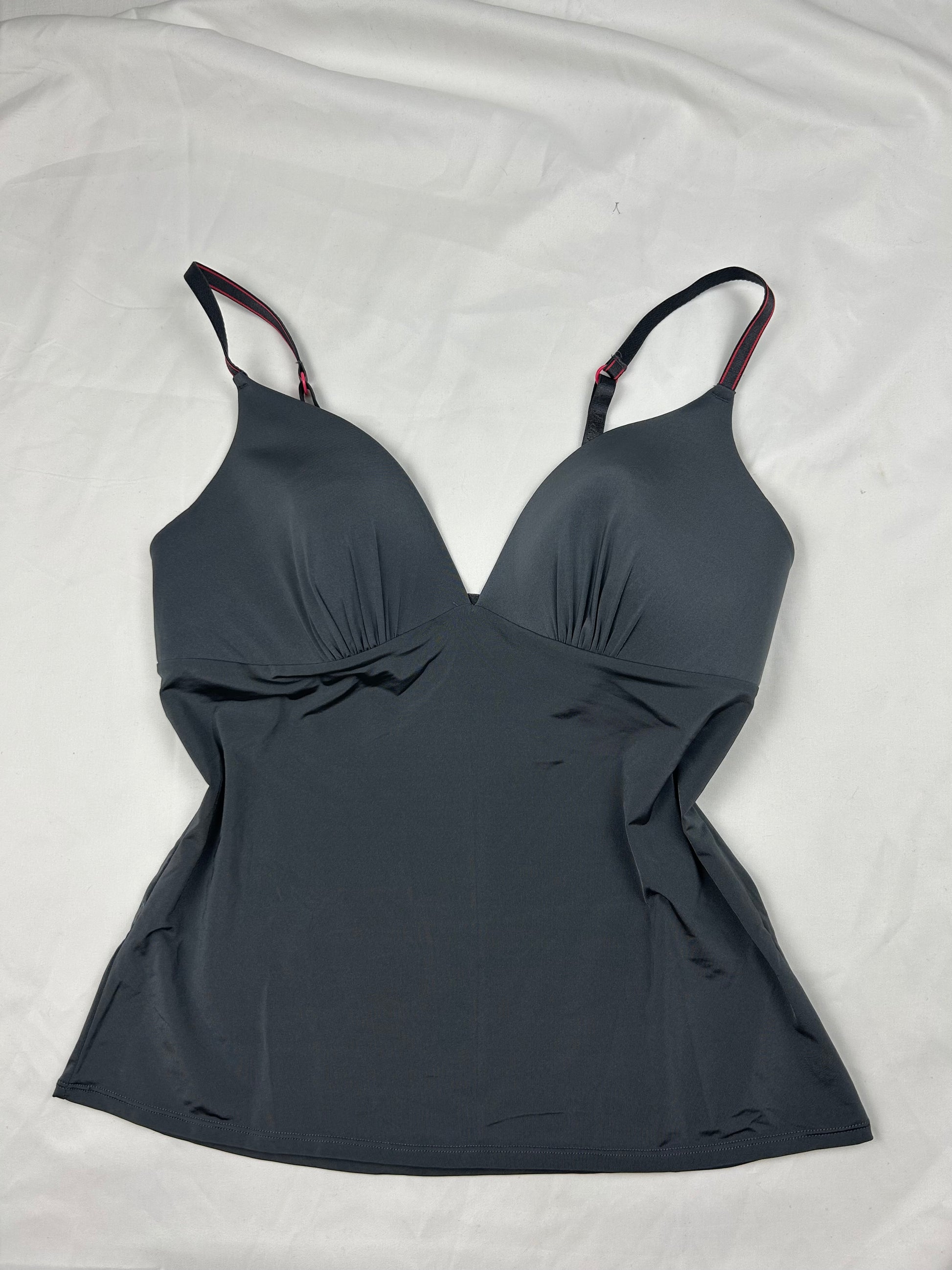 Grey lycra padded cami top (M/L)